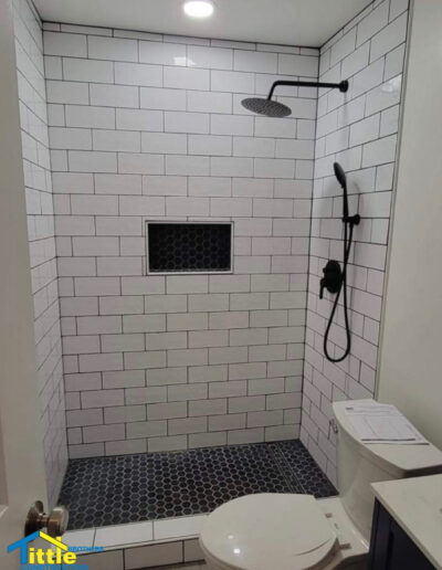 subway tile bathroom remodel