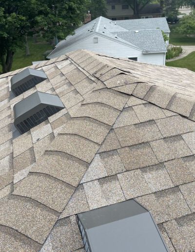 new brown roof installation
