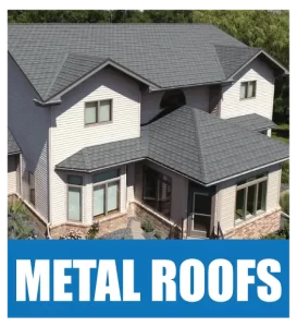 new metal roof installed by Tittle Brothers on white home in Michigan